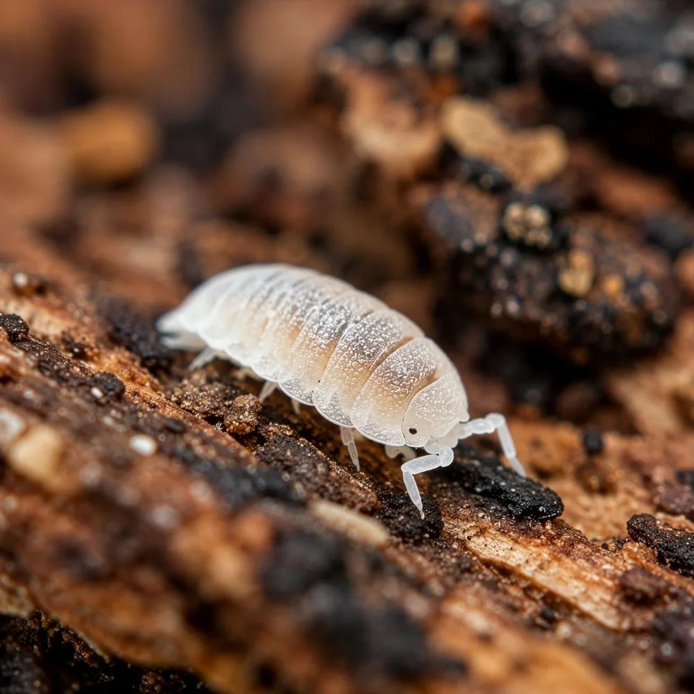 Izopode Dwarf Whites Trichorhina tomentosa in substrat umed de terariu